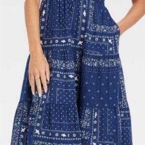 Universal Thread Dress Blue strapless XL pre owned